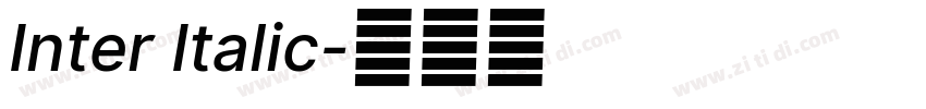 Inter Italic字体转换